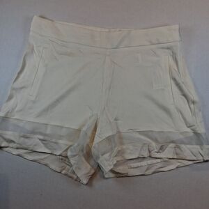 Zara Basic Shorts Women Small White High Rise Suiting Minimalist Classic Side Zi